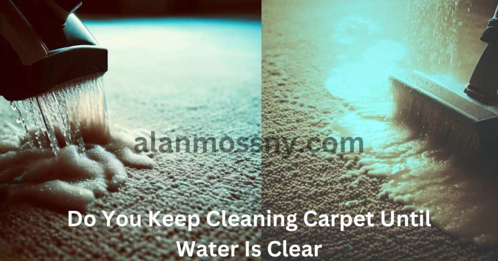 do you keep cleaning carpet until water is clear