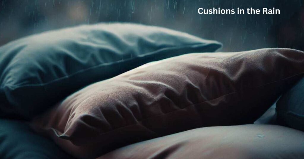 cushions in the rain